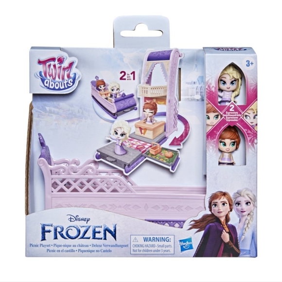 Disney's Frozen 2 Twirlabouts Picnic Playset Sled-to-Castle, Elsa&Anna Dolls NIB - Picture 1 of 3